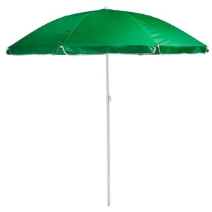 Outdoor Manual Windproof 48 Inch Iron Frame Polyester Beach <b>Umbrella</b> with Custom Logo Prints for Camping & Travel - Product Image 1