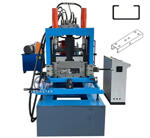 2024 Jahr Schlussverkauf automatische CZ Purlin-Rollformmaschine sowohl C Purlin als auch Z Purlin Stahlstrahler-Rollformmaschine