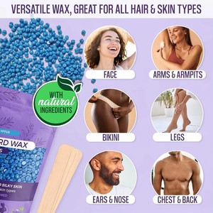 Waxing <b>Kit</b> for Brazilian Wax - Easy to Use - for Sensitive Skin - Digital Display, Black Purple Flower - Product Image 4