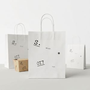 Bolsa de Papel de Embalaje de Lujo Directo de Fábrica con Logotipo Personalizado para Libros, Ecológica, Pequeña, para Panadería, Kraft Marrón - Product Image 3