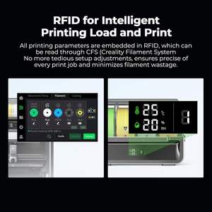 Paquete de Filamento para Impresora 3D Creality, 1.75mm Hyper PLA RFID, Sin Enredos, para Impresión 3D, Naranja, Amarillo, Azul, Rojo - Product Image 4
