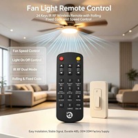 Control Remoto Inalámbrico de Doble Modo IR/RF de 24 Teclas, con Código Fijo y Variable, Control de Velocidad, para Electrónica del Hogar, Fabricación OEM/ODM