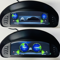ZWNAV Layar LCD 10.25 Inci Kluster Digital Dashboard Digital untuk PEUGEOT 407 2004-2010 Tampilan Speedometer Instrumen