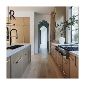 Armoires de cuisine intégrées personnalisées Rising <span class=keywords><strong>Concept</strong></span> ouvert et comptoirs en acier inoxydable Comptoirs en pierre de quartz - Product Image 3