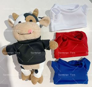 Songshan Toys logo personnalisé mignon Kawaii enfants en peluche <span class=keywords><strong>vache</strong></span> 30cm Animal en peluche en peluche avec Sublimation T-shirt cadeau pour les enfants - Product Image 3