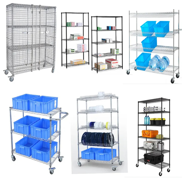 SIMPLY 1848ww 1836C Heavy Duty 5-Layer Steel Wire Industrial Utility Shelf Corrosion Protection 48"W X 18"D Chrome Wire Storage