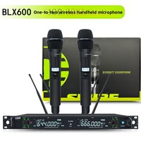 Microphone sans fil BLX600 UHF supercardioïde portable, système 1-à-2, professionnel pour performance scénique et karaoké en direct