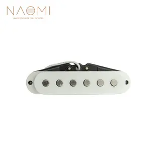NAOMI Electric Guitar Leher Tengah Jembatan Coil Pick Gitar Keramik Magnet 52MM untuk ST Guitar