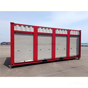 Contenedor Marítimo Resistente a la Intemperie con Estructura de Acero, con 1, 2 o 3 Puertas Enrollables, Garaje Portátil para Alquiler - Product Image 1