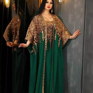 Robe de Soirée Caftan Marocain Séquins Diamants Africains Abaya Musulmane Mode Caftan Boubou <span class=keywords><strong>Djellaba</strong></span> - Product Image 5