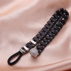 Nueva Joyería de Moda, Brazalete Vintage de Acero Inoxidable y Madera de Palisandro para Hombre - Product Image 2