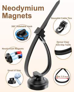 Clips organisateurs <span class=keywords><strong>de</strong></span> câbles magnétiques, enrouleurs <span class=keywords><strong>de</strong></span> fils, supports <span class=keywords><strong>de</strong></span> cordon, protecteurs <span class=keywords><strong>de</strong></span> câbles, gestionnaires <span class=keywords><strong>de</strong></span> fils, aimants en néodyme recouverts <span class=keywords><strong>de</strong></span> caoutchouc - Product Image 6