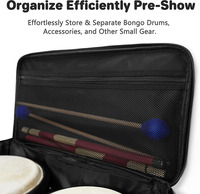 Sac de batterie Bongo de taille standard personnalisé avec 3 poches supplémentaires pour accessoires