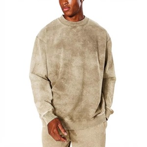 Sudadera Vintage Lavada para Hombre, Manga Larga, Cuello Redondo, Estilo Casual Urbano, 100% Algodón, Nueva Calidad en Venta - Product Image 1