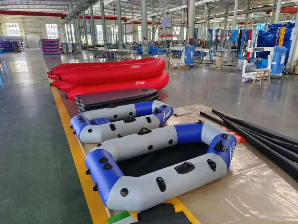 Barco de rescate inflable versátil JLM para pesca y remo con suelo de aluminio