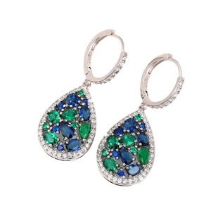 Set di Gioielli Lunghi Floreali con Cristalli Colorati per Donne, Collana e Accessori in Stile Giardino - Product Image 5