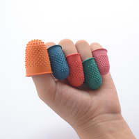 Vente en gros de protège-doigts antidérapants en caoutchouc naturel, protège-doigts Orange en Silicone souple
