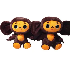 Cpc Ce Cheburashka peluche, grandi occhi scimmia con vestiti, morbida bambola di Cheburashka, Russia anime per bambini, animali di peluche