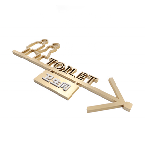 Männer und frauen wc gebürstet edelstahl zeichen - Product Image 1