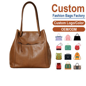 Bolso Tote Retro de Cuero Genuino Suave Antirrobo con Cierre Abierto, Bolso de Hombro Casual de Viaje para Verano, Bolso de Mano para Mujer, Procesamiento ODM - Product Image 1
