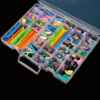 Boîte de rangement en plastique transparent à 48 compartiments (avec séparateurs), boîte de rangement pour artisanat en plastique à compartiments réglables.