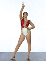 Justaucorps de danse rouge en maille personnalisé Majorette OEM Performance Wear, uniforme de scène pour compétition, taille unique
