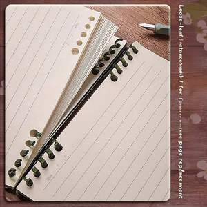 Cuaderno de Hojas Sueltas B5 con Tapa Abatible, Diseño Elegante y de Alta Calidad, Bloc de Notas Desmontable con Anillas para Estudiantes - Product Image 4