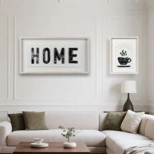 <span class=keywords><strong>Effet</strong></span> <span class=keywords><strong>Marbre</strong></span> Texturé HOME Lettre Encadrée Décoration Murale Peintures De Paysage Élégantes - Product Image 1