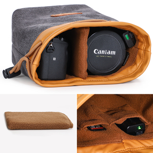 Xách tay vải dây rút <span class=keywords><strong>Hidden</strong></span> DSLR Máy Ảnh Bánh Túi túi xách cho Canon Nikon Sony Chụp ảnh kỹ thuật số bảo vệ lưu trữ - Product Image 3