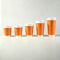 Vente en gros de gobelets à double paroi blancs avec couvercle, sacs à emporter, gobelets jetables pour café et thé de 8oz, 10oz, 12oz, 16oz, 20oz