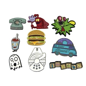 Custom Metal Badge Brooch Crafts Supplies Cute Hard Enamel for Lapel Pin Soft Enamel Glitter for Gifts Crafts for Anime Cart