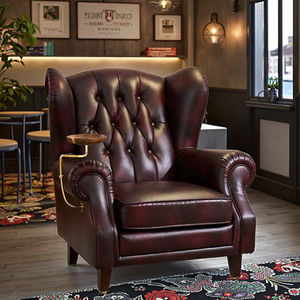 Aviator retro da công nghiệp cao trở lại cánh ghế phong cách gác xép cổ điển cho phòng ngủ khách sạn ăn uống có tính năng da thật - Product Image 4