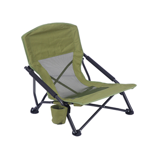 Chaise de plage pliable portable avec porte-gobelet et logo personnalisé pour le camping en plein air, la pelouse, les voyages, la pêche et les concerts - Product Image 3