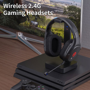 Casque de jeu numérique sans fil ZFX 2.4G+BT pour PC, <span class=keywords><strong>PS4</strong></span>/PS5, Xbox avec station de charge - Product Image 5