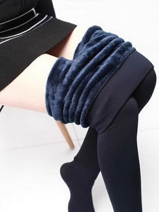 Autunno inverno un pezzo a vita alta con perla <span class=keywords><strong>Leggings</strong></span> in pile ispessiti caldi e carnosi collant traspirante Logo personalizzabile - Product Image 5