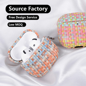 Ventes chaudes, étui de protection complet à motif tissé <span class=keywords><strong>pas</strong></span> <span class=keywords><strong>cher</strong></span> avec boucle pour <span class=keywords><strong>AirPods</strong></span> <span class=keywords><strong>1</strong></span>/2 <span class=keywords><strong>1</strong></span> 2 3 4 <span class=keywords><strong>AirPods</strong></span> Pro2 - Product Image 1
