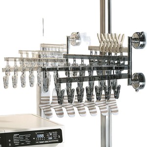 Wall Mounted <b>Drying</b> <b>Rack</b> Multi Clip <b>Foldable</b> <b>Clothes</b> Hanger For Socks Underwear Indoor Balcony Use - Product Image 5