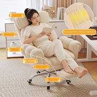Chaise d'ordinateur ergonomique avec dossier confortable, idéale pour les longues sessions, convient aux dortoirs universitaires, au gaming, au bureau, siège pivotant réglable en hauteur