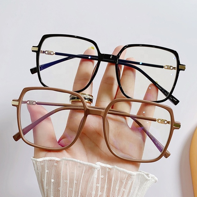 The Latest Fashion Quality Optical Frame Glasses Large Frame New Design Square Anti-blue Light Glasses for Men Women