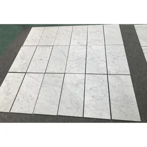 Popular Flooring Decoration Italy Carrara White Marble Polished Marble Floor Tile