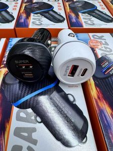 ที่ชาร์จโทรศัพท์ในรถยนต์แบบพกพาคุณภาพสูง ช่องเสียบ USB คู่ รองรับ PD 30W QC30W ชาร์จเร็ว 60w สำหรับชาร์จโทรศัพท์ - Product Image 3