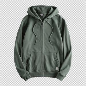 Felpe <span class=keywords><strong>con</strong></span> Cappuccio Marroni a Maniche Lunghe <span class=keywords><strong>con</strong></span> Zip per Uomo, Vestibilità Regolare, 100% Cotone, Produzione Certificata BSCI / OCS - Product Image 4