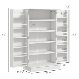 Gabinete de Cocina Moderno SENYU Blanco con 4 Puertas, Mueble de Almacenamiento Multifuncional - Product Image 2