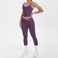 Vêtements de sport respirants pour femmes, ensemble 3 pièces, double face brossée, vêtements de sport athlétiques, vêtements de gym