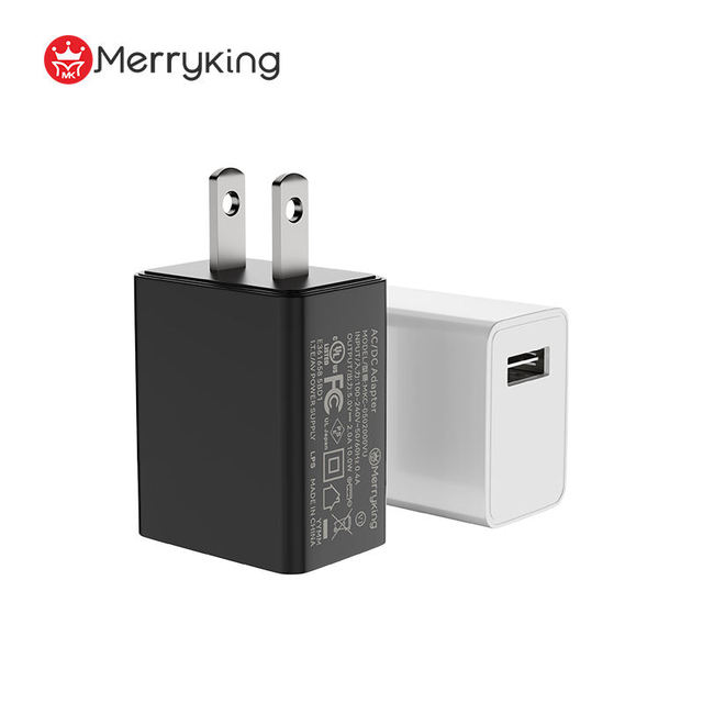 Merryking FCC UL Approval US Plug  USB Charger 5V 2A 10Watt  Charger Adaptor Micro USB Charger for Android Camera Microphone