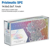 Boîte de présentation en acrylique transparente pour la collection Super Premium de Prismatic Evolutions, boîte de protection TCG SPC résistante aux UV avec couvercle magnétique