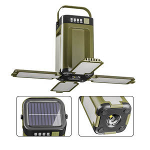 סולארי מונע מנפנינת קמפינג עם הוביל cob הנורה ip65 מדורג וו חירום עגה & פונקציה בנקאית - Product Image 3