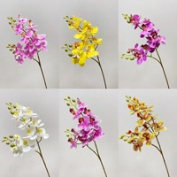 Fleur artificielle miniature en forme d'orchidée papillon en impression 3D, fleur séchée unique, décoration d'intérieur