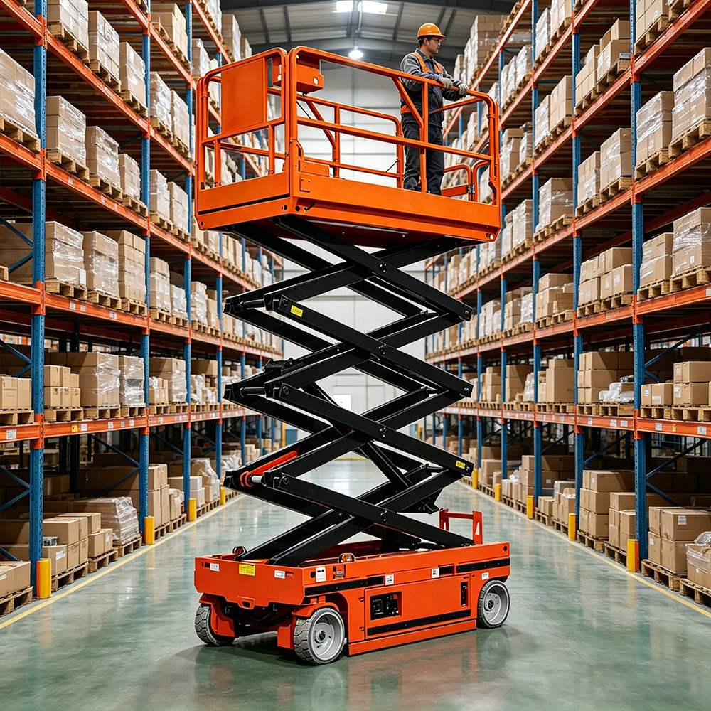 6.8m 11m 12m Telescopic Construction Compact Scissor Lift 300kg For Outdoor Construction Wholesale · image 5