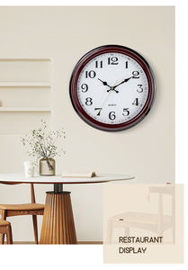 12 Inch Silent Vintage <strong>Wall</strong> <strong>Clocks</strong> for Living Room Home Decor White Retro Plastic Custom <strong>Clocks</strong> <strong>Supplier</strong> - Product Image 6
